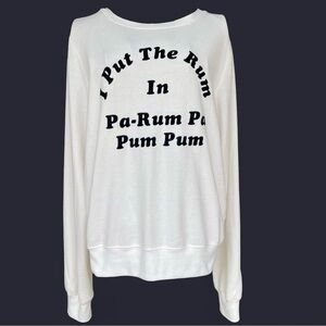 Wildfox Sweater “I Put The Rum In Pa-Rum Pa Pum Pum”